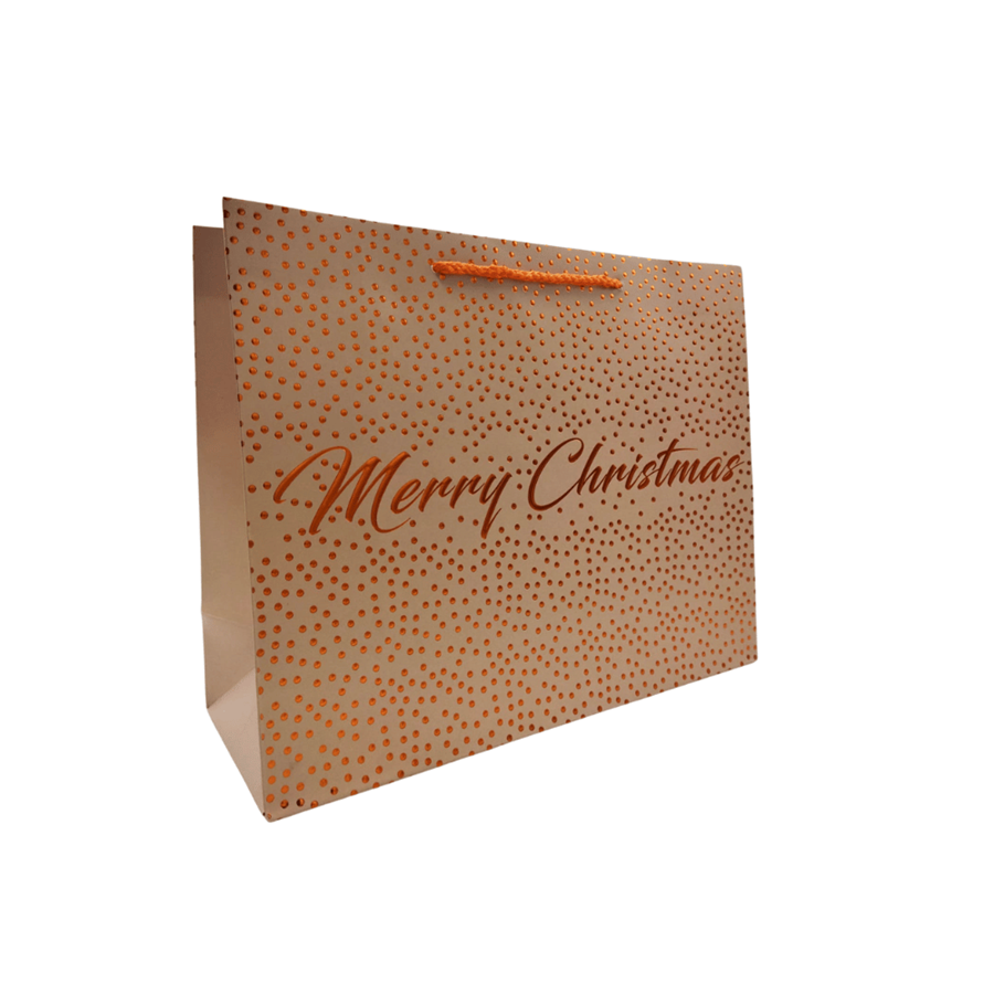 SACO PAPEL NATAL ROSA 32X26X12CM