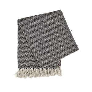 MANTA ZIG ZAG ELEGANCE CASTANHO/CINZA