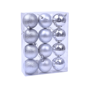 BOLA NATAL C/12 PRATEADA BOLA NATAL C/12 PRATEADA
