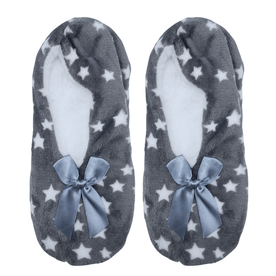 PANTUFAS SRA. ESTRELAS CINZA