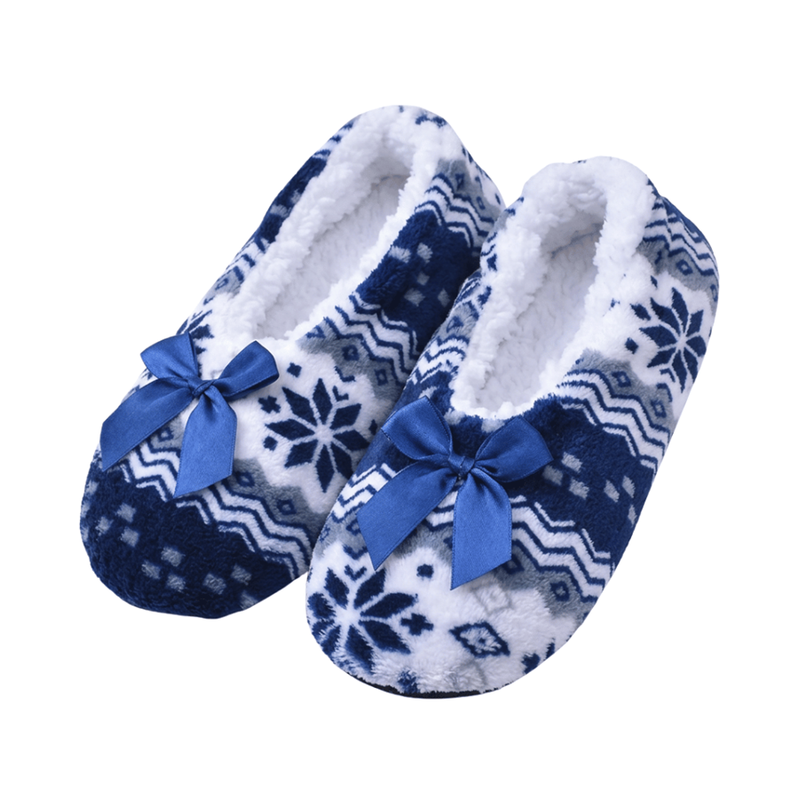 PANTUFAS SRA. FLOCOS NEVE AZUIS