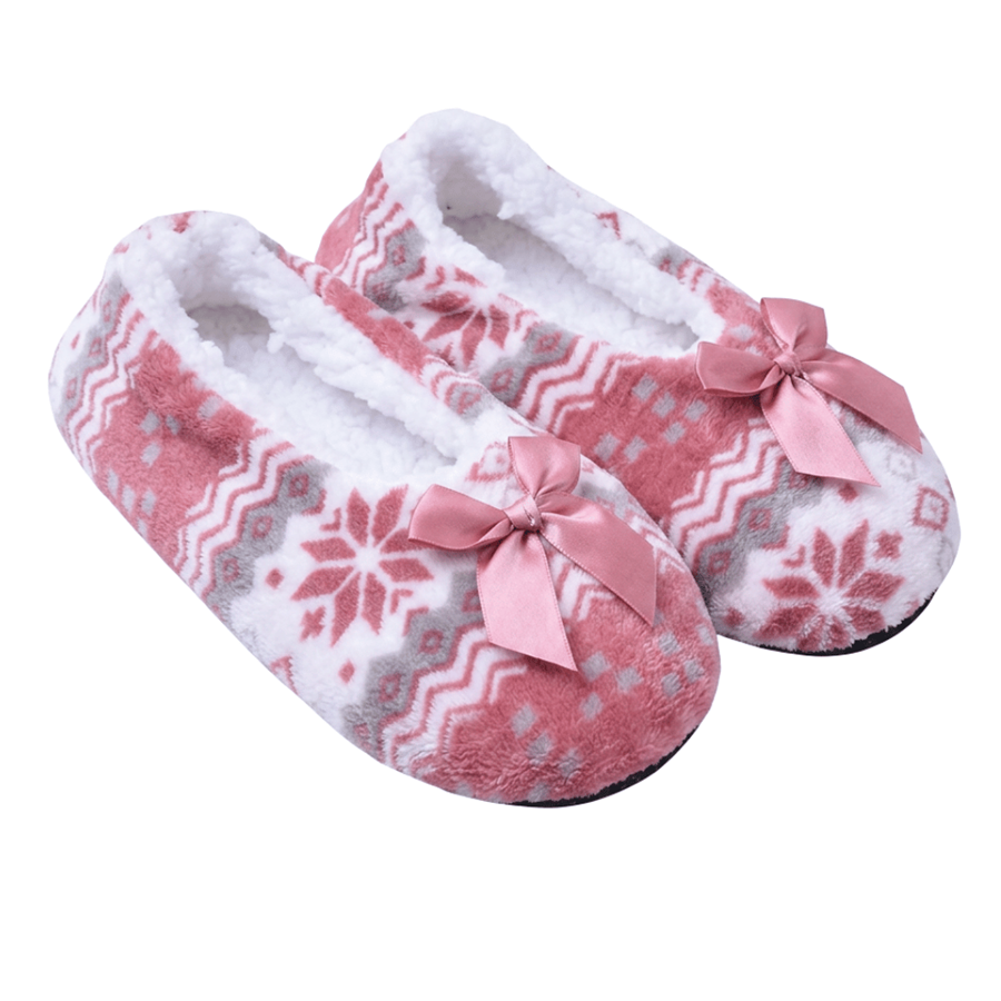 PANTUFAS SRA. FLOCOS NEVE ROSA