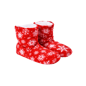 PANTUFAS SRA. BOTA ESTRELAS VERMELHAS