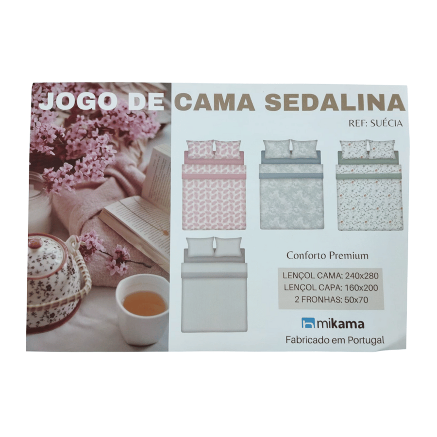 JOGO DE CAMA SEDALINA SUECIA ROSA 240X280