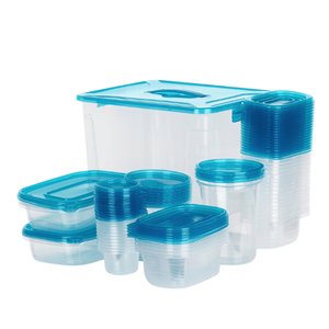 CONJUNTO CAIXAS C/ TAMPAS HERMÉTICAS 100PCS