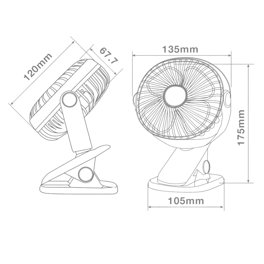 NIAROS MINI VENTOINHA USB FUNE 3W BRANCO
