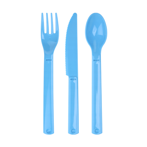 TALHER REUTILIZÁVEL AZUL C/12
