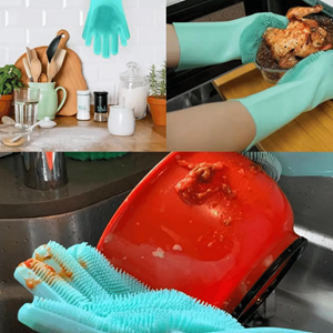 LUVA SILICONE MAGIQUE C/2 AZUL