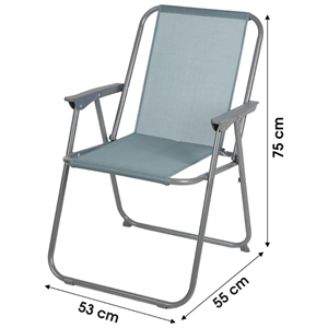 CADEIRA PRAIA 53X55XH75CM CINZA