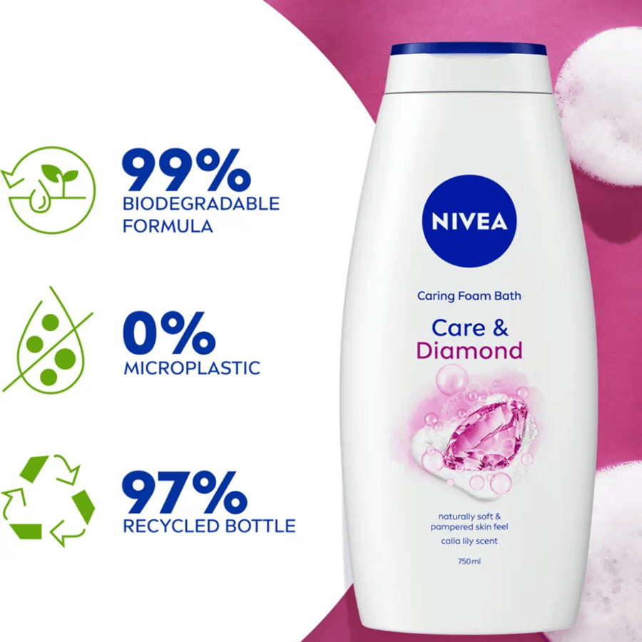 NIVEA GEL BANHO CARE E DIAMOND 750ML