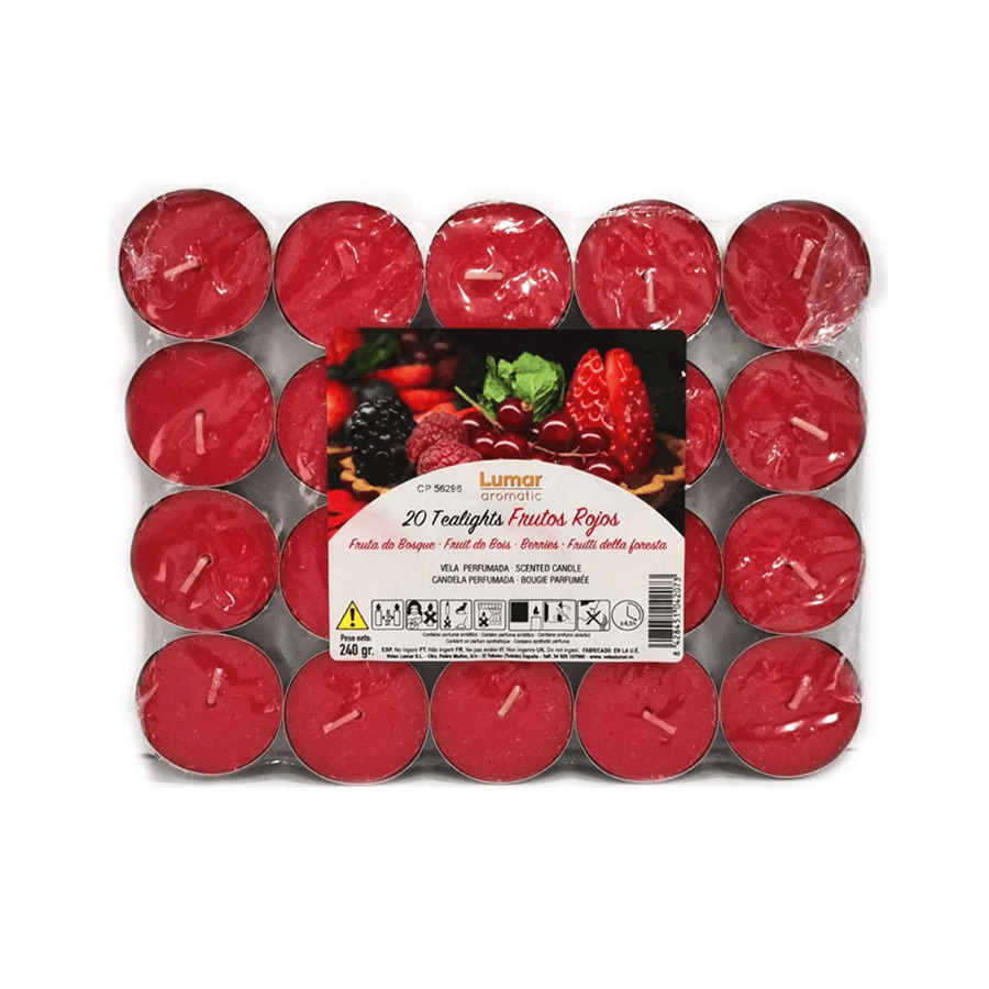 VELA TEALIGHT LUMAR FRUTOS DO BOSQUE C/20