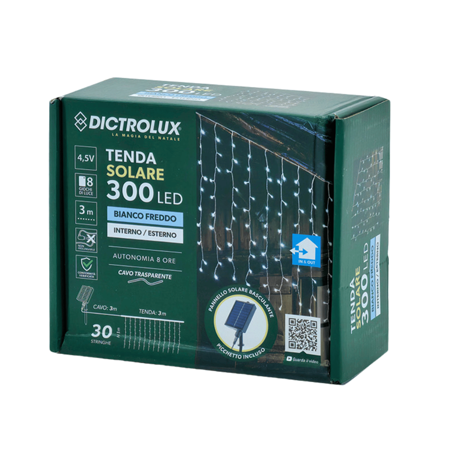 CORTINA NATAL 300 LED 3X1MTS BRANCO FRIO