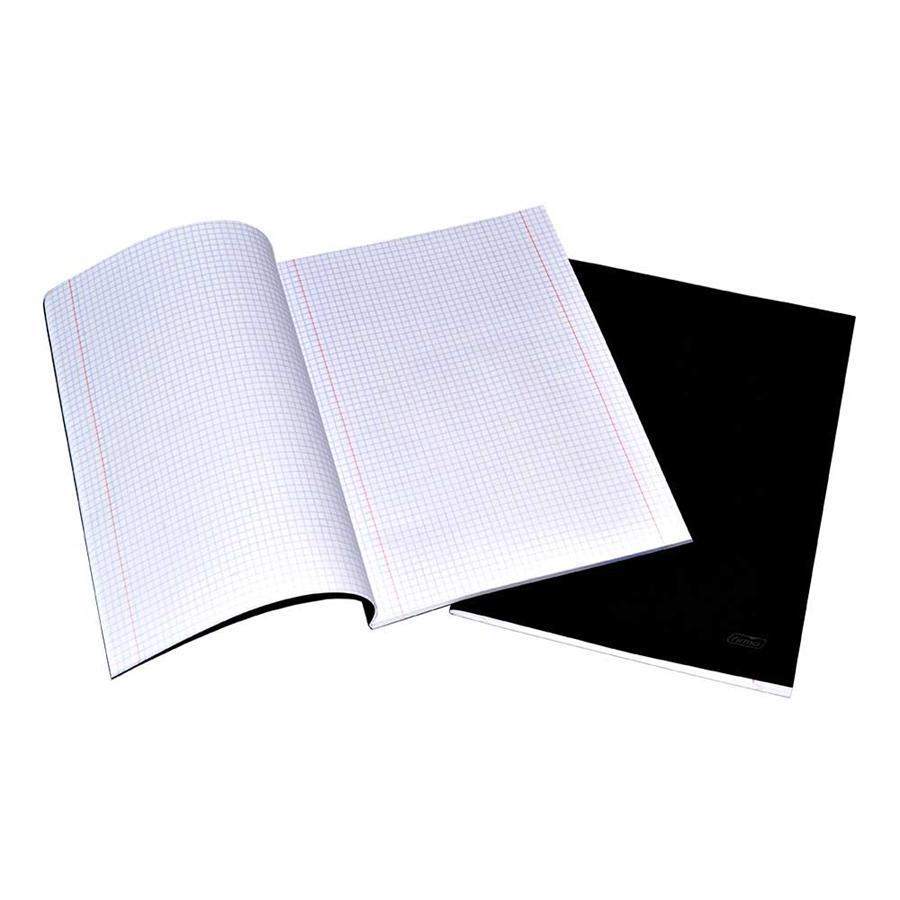 CADERNO CAPA PRETA A4 QUADRICULADO