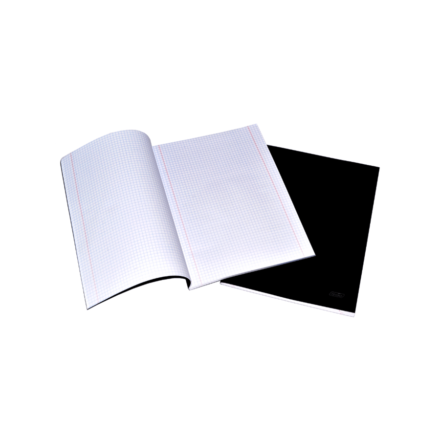 CADERNO CAPA PRETA A4 QUADRICULADO