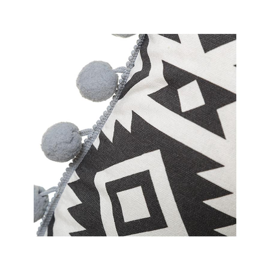 ALMOFADA PRETO/BRANCO LOSANGO 45x45CM