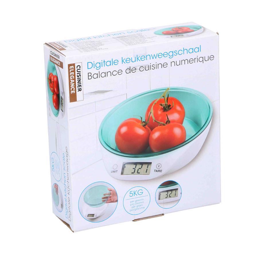 Balança de cozinha digital azul