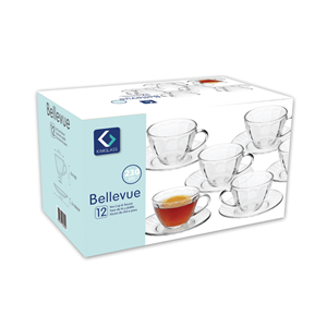 BELLEVUE CHÁVENAS VIDRO C/6 230ML