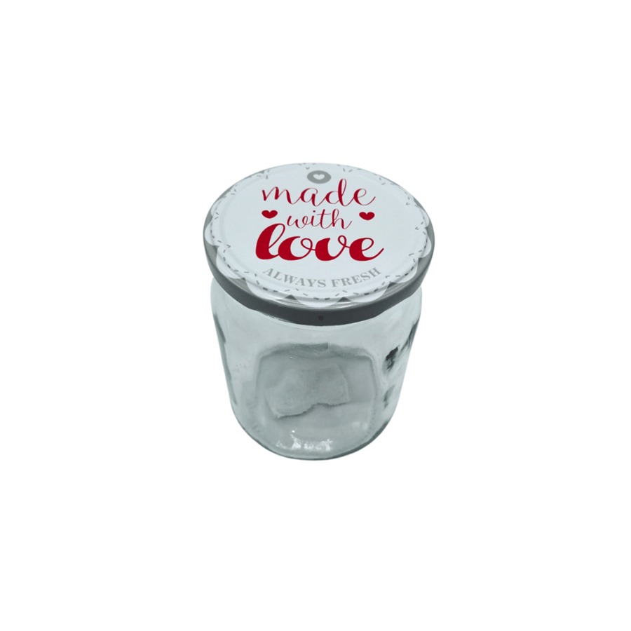 FRASCO VIDRO 540ML MADE WITH LOVE