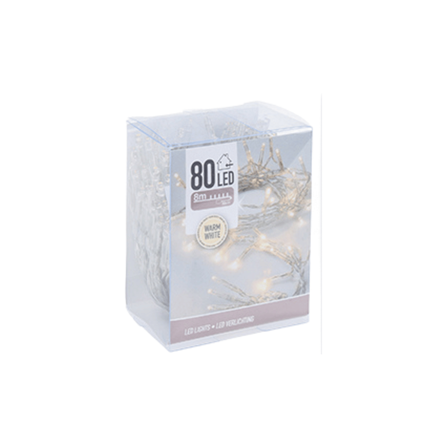 SERIE NATAL 80L LED A PILHAS