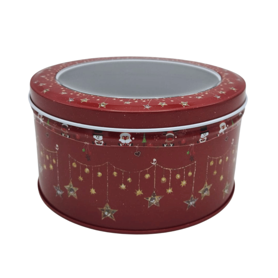 LATA NATAL RED. ESTRELAS 13.5X7CM