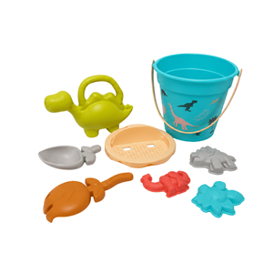 BALDE PRAIA DINOSSAURO AZUL C/ACESS. 8PCS