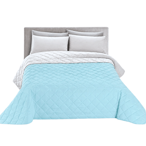 COLCHA BOUTY 220X240CM AZUL TURQUESA
