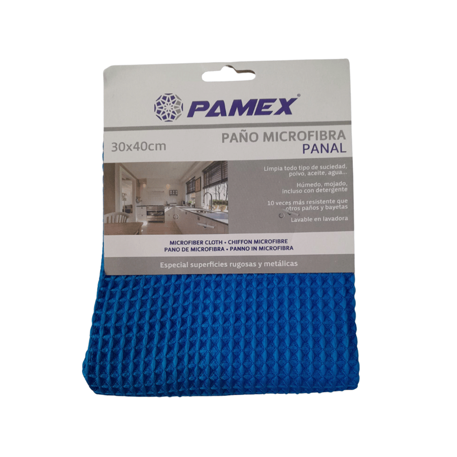 PANO MICORFIBRA QUADROS AZUL