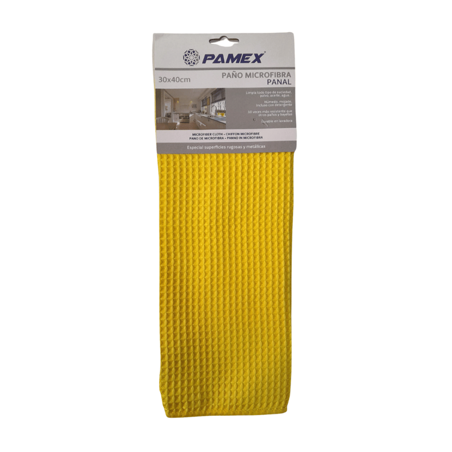 PANO MICORFIBRA QUADROS AMARELO
