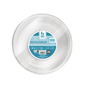 BEST PRATO RASO REUTILIZÁVEL C/100 17CM