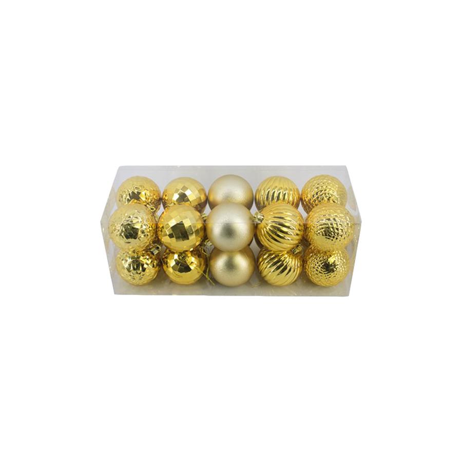 BOLAS DE NATAL DOURADAS CONJUNTO DE 20