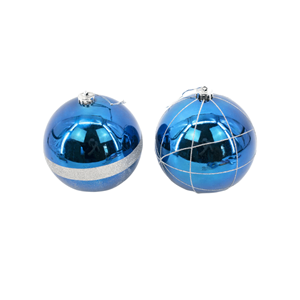 BOLA DE NATAL AZUL CONJUNTO DE 6