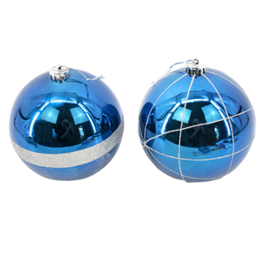 BOLA DE NATAL CONJUNTO DE 4 AZUL