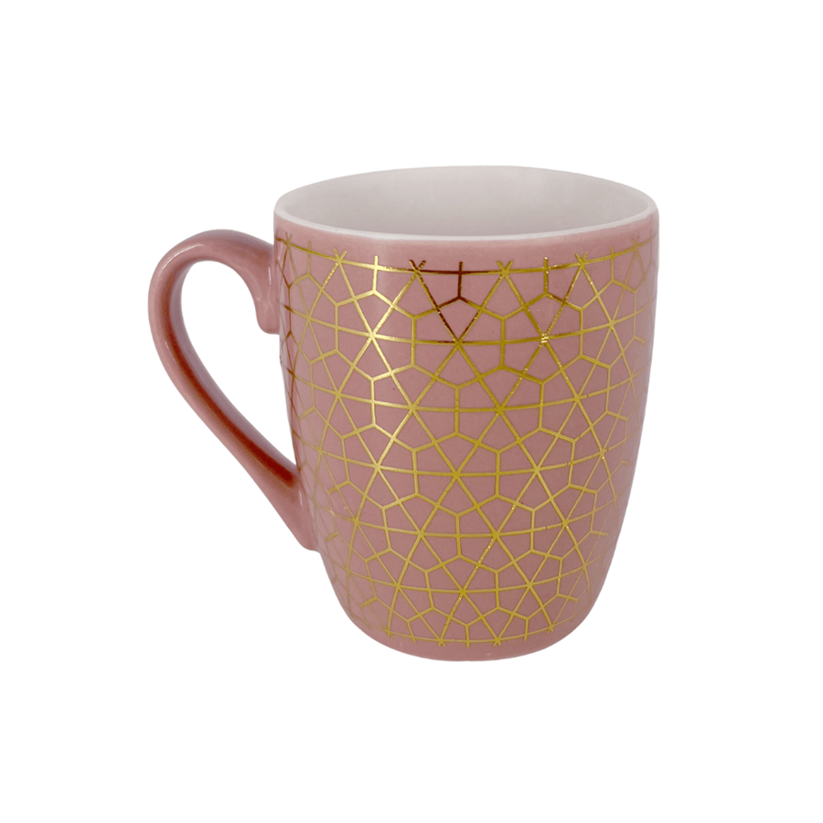 CANECA CERÂMICA ROSA 220ML