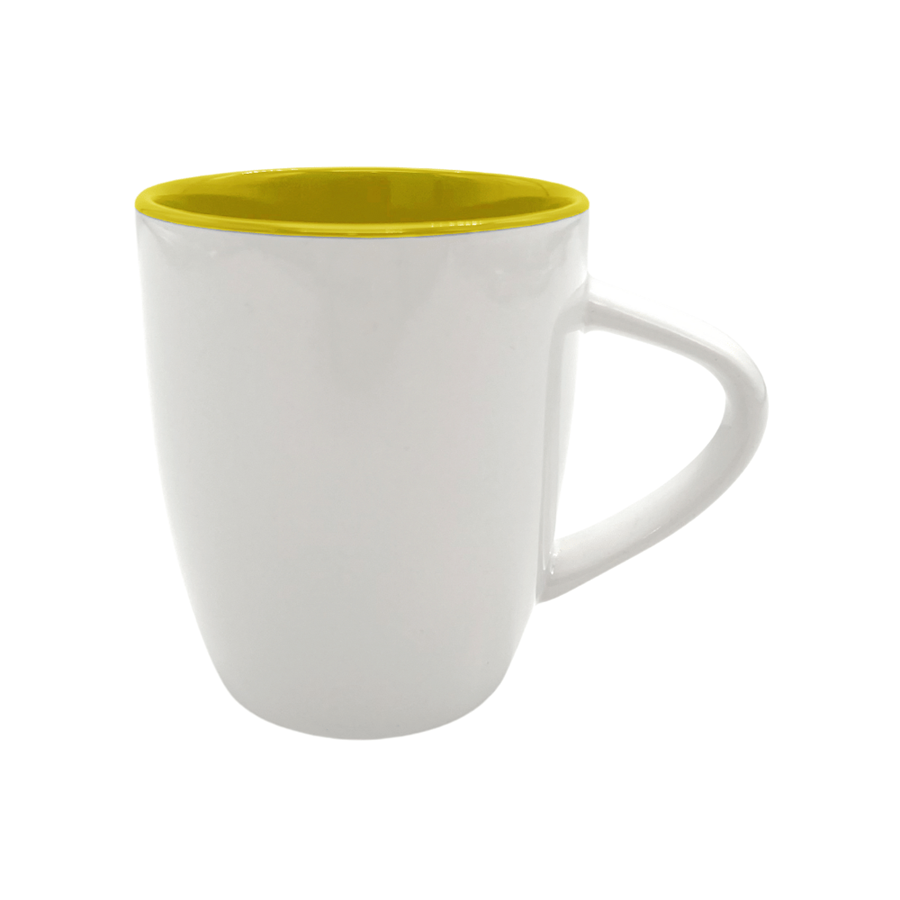 CANECA PORCELANA AMARELA