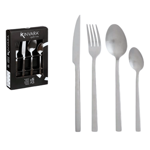 KINVARA FAQUEIRO 16PCS PRATA