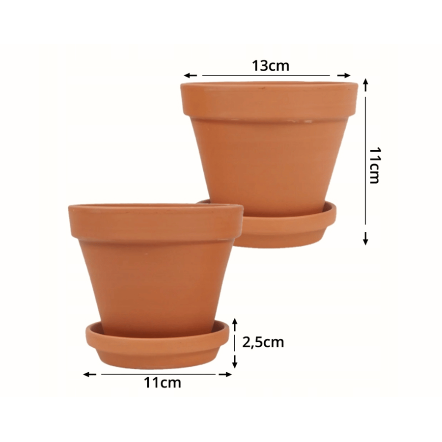 VASOS TERRACOTA C/ SEMENTES