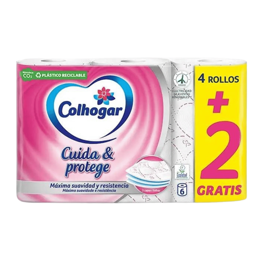 COLHOGAR PAPEL HIGIÉNICO 4+2 CUIDA E PROTEGE