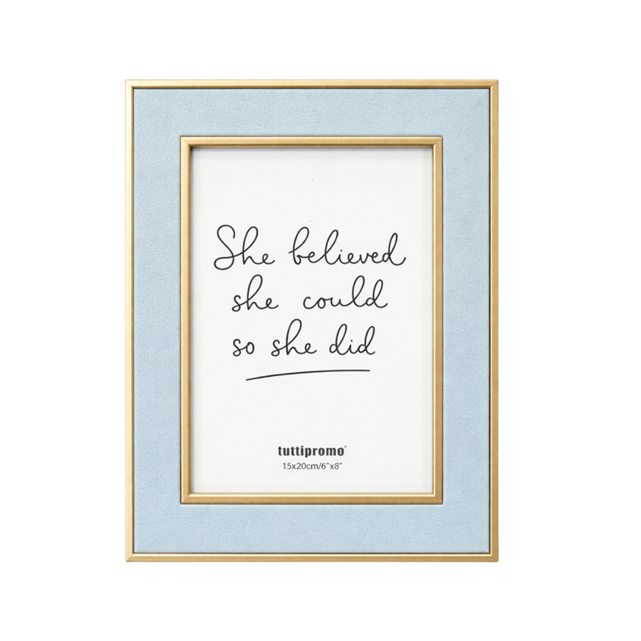 MOLDURA VELUDO AZUL 15X20CM