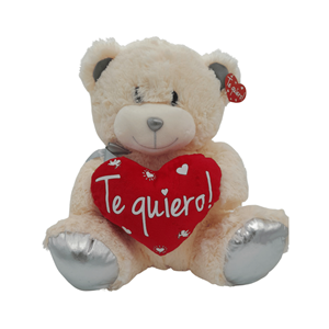 PELUCHE TE QUIERO 40CM BEGE