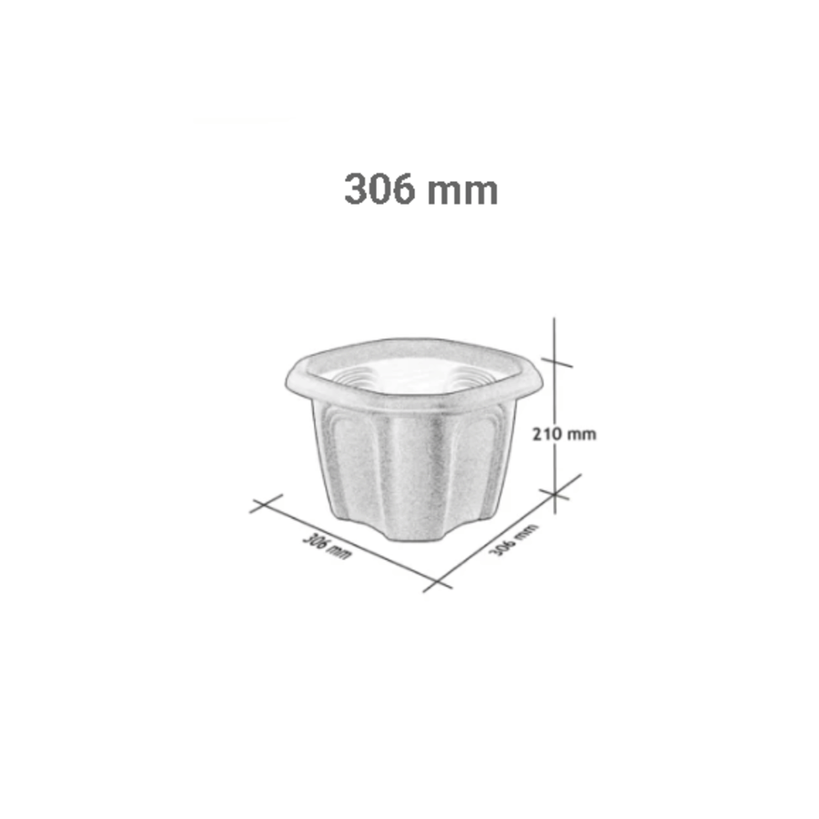 PRACT VASO ANTIQUE 306MM ANTRACITE