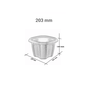 PRACT VASO ANTIQUE 203MM ANTRACITE